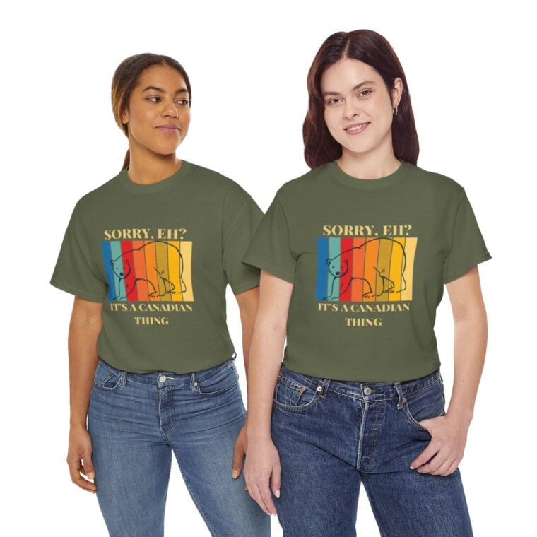 Sorry Eh? It's A Canadian Thing: Unisex Heavy Cotton Tee - Image 106