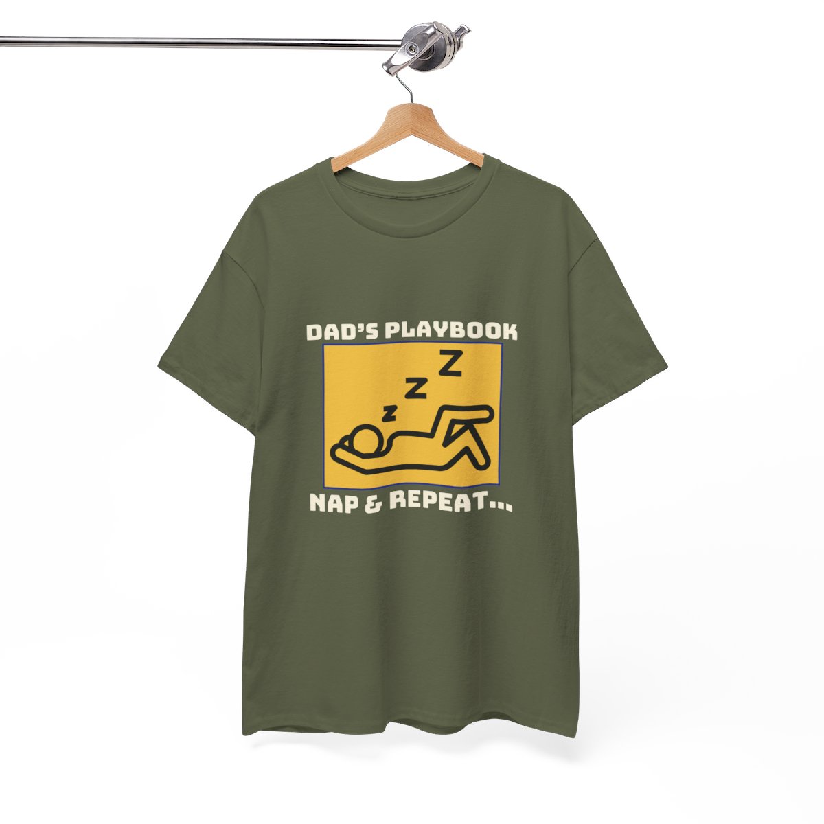 Dad's Playbook, Nap & Repeat: Unisex Heavy Cotton Tee - Image 8