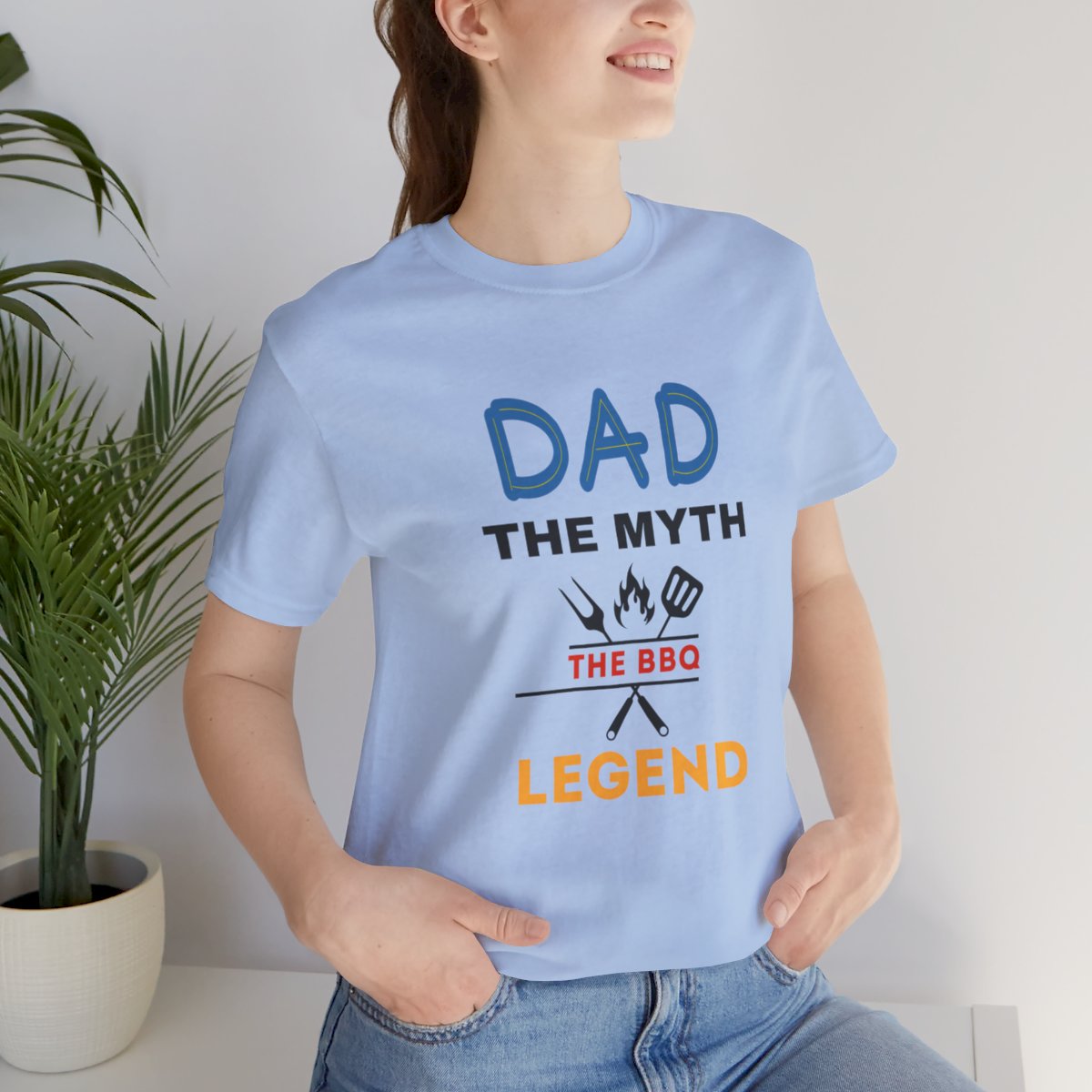 Dad: The Myth The BBQ Legend: The Unisex Jersey Short Sleeve Tee 82 Dad: The Myth The BBQ Legend: The Unisex Jersey Short Sleeve Tee - Image 82