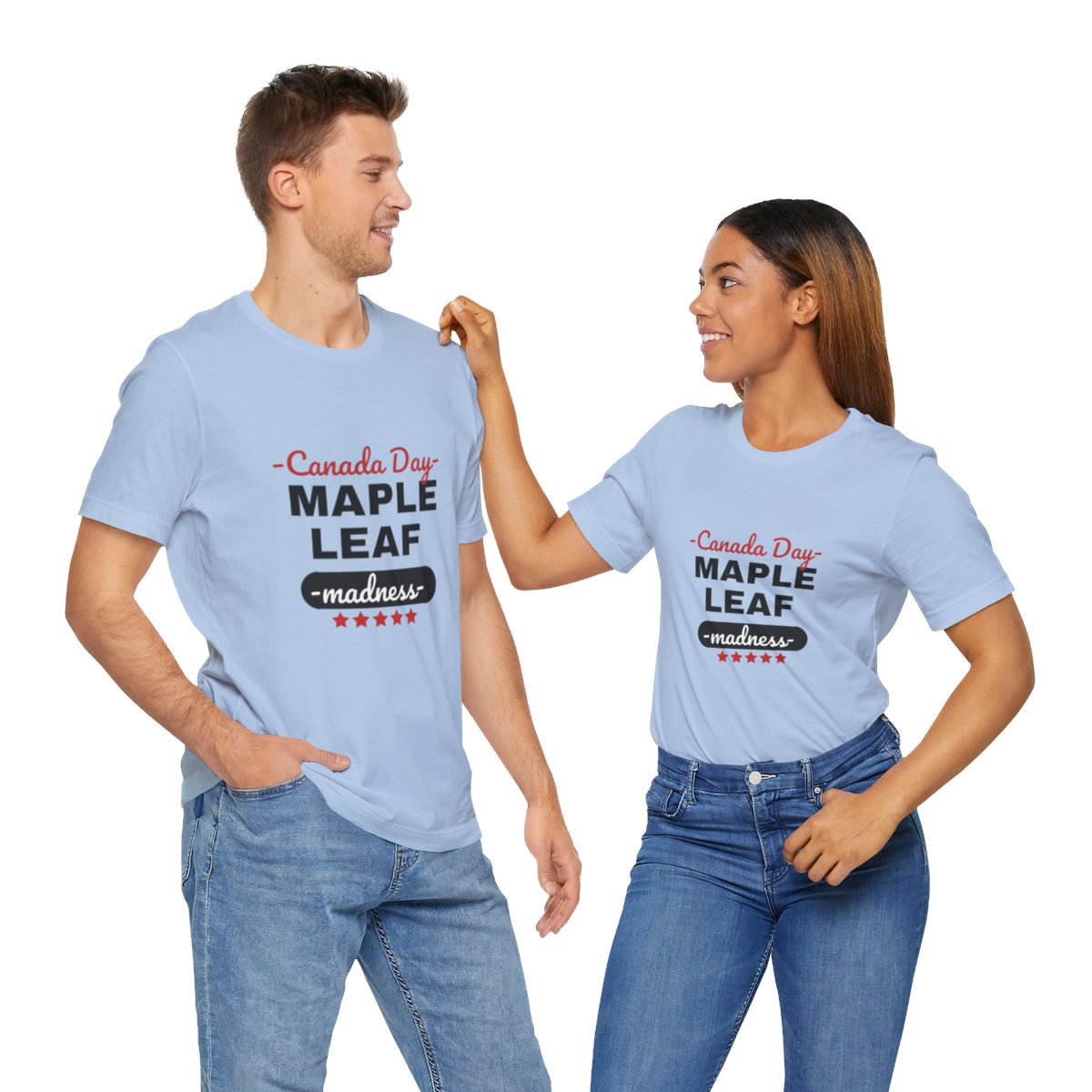 Canada Day: Maple Leaf Madness : Unisex Jersey Short Sleeve Tee - Image 83