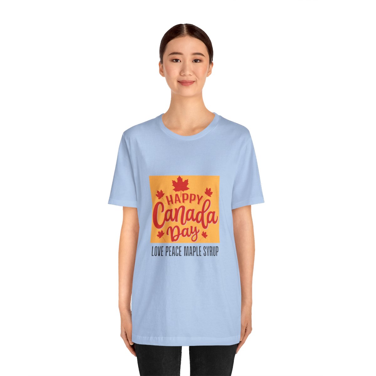 Happy Canada Day, Love Peace Maple Syrup: Unisex Jersey Short Sleeve Tee 69 Happy Canada Day, Love Peace Maple Syrup: Unisex Jersey Short Sleeve Tee - Image 69