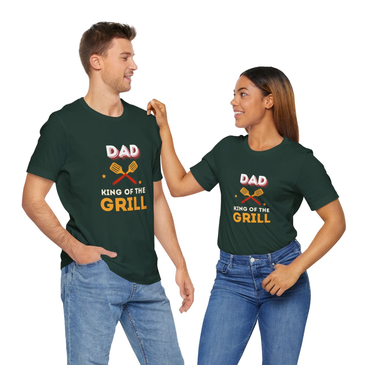 Dad: King of The Grill: Unisex Jersey Short Sleeve Tee - Image 112