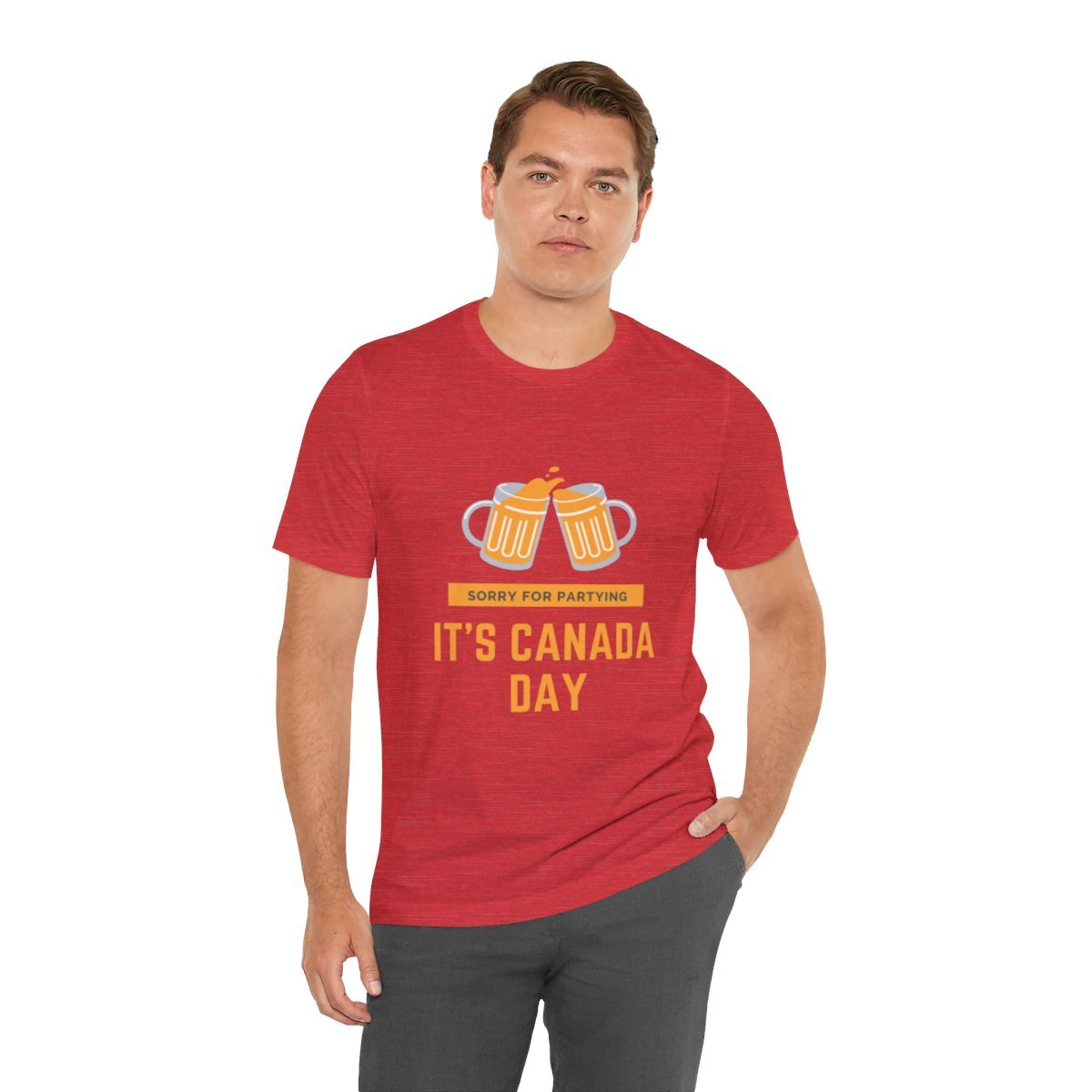 Sorry for Partying, It's Canada Day: Unisex Jersey Short Sleeve Tee 188 Sorry for Partying, It's Canada Day: Unisex Jersey Short Sleeve Tee - Image 188