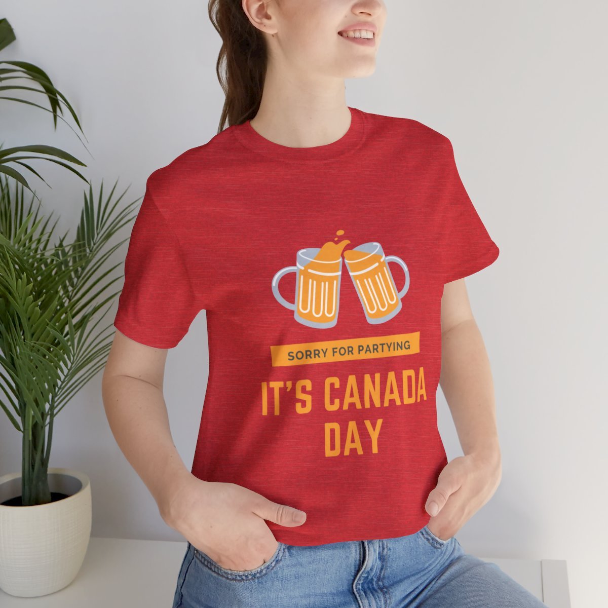 Sorry for Partying, It's Canada Day: Unisex Jersey Short Sleeve Tee 198 Sorry for Partying, It's Canada Day: Unisex Jersey Short Sleeve Tee - Image 198