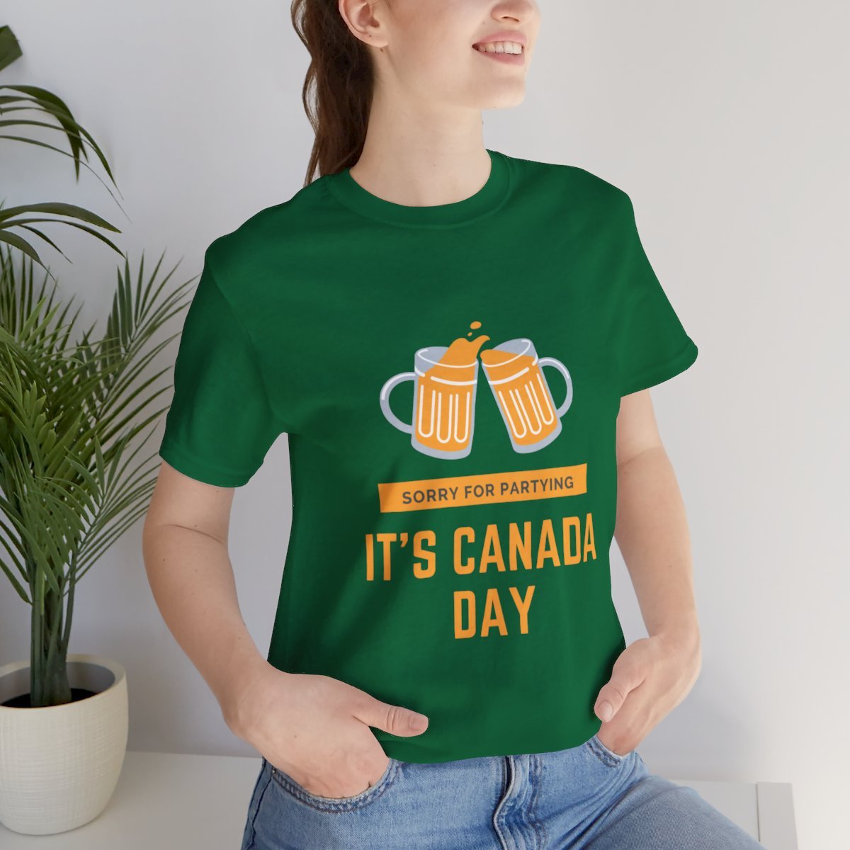 Sorry for Partying, It's Canada Day: Unisex Jersey Short Sleeve Tee 82 Sorry for Partying, It's Canada Day: Unisex Jersey Short Sleeve Tee - Image 82