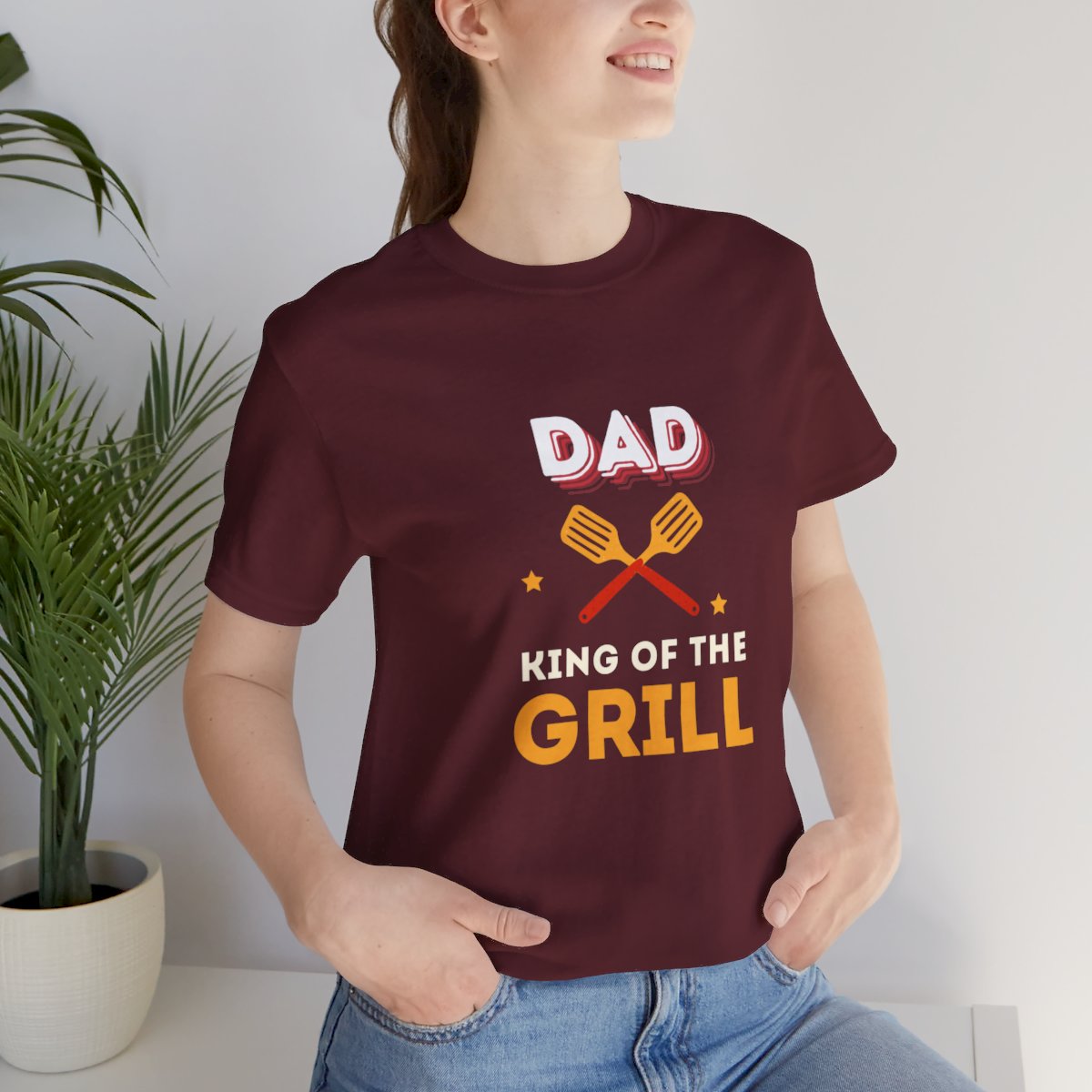 Dad: King of The Grill: Unisex Jersey Short Sleeve Tee - Image 169