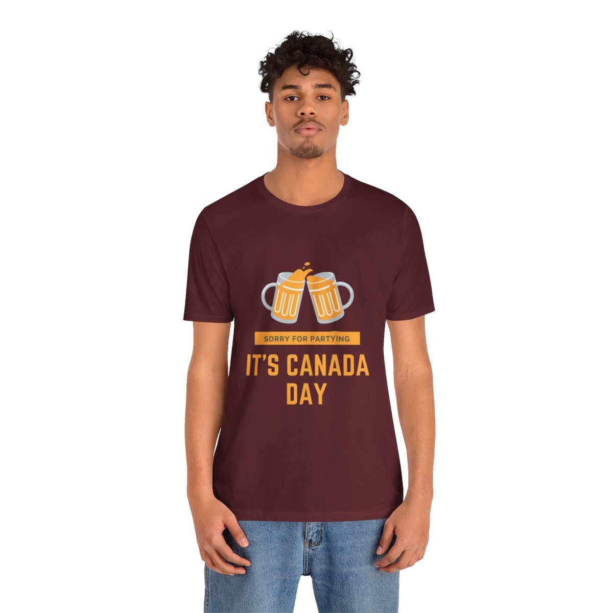 Sorry for Partying, It's Canada Day: Unisex Jersey Short Sleeve Tee 146 Sorry for Partying, It's Canada Day: Unisex Jersey Short Sleeve Tee - Image 146