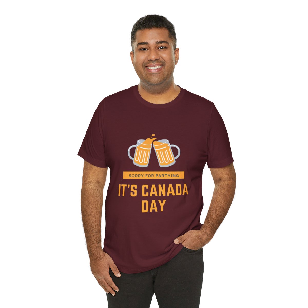 Sorry for Partying, It's Canada Day: Unisex Jersey Short Sleeve Tee 161 Sorry for Partying, It's Canada Day: Unisex Jersey Short Sleeve Tee - Image 161