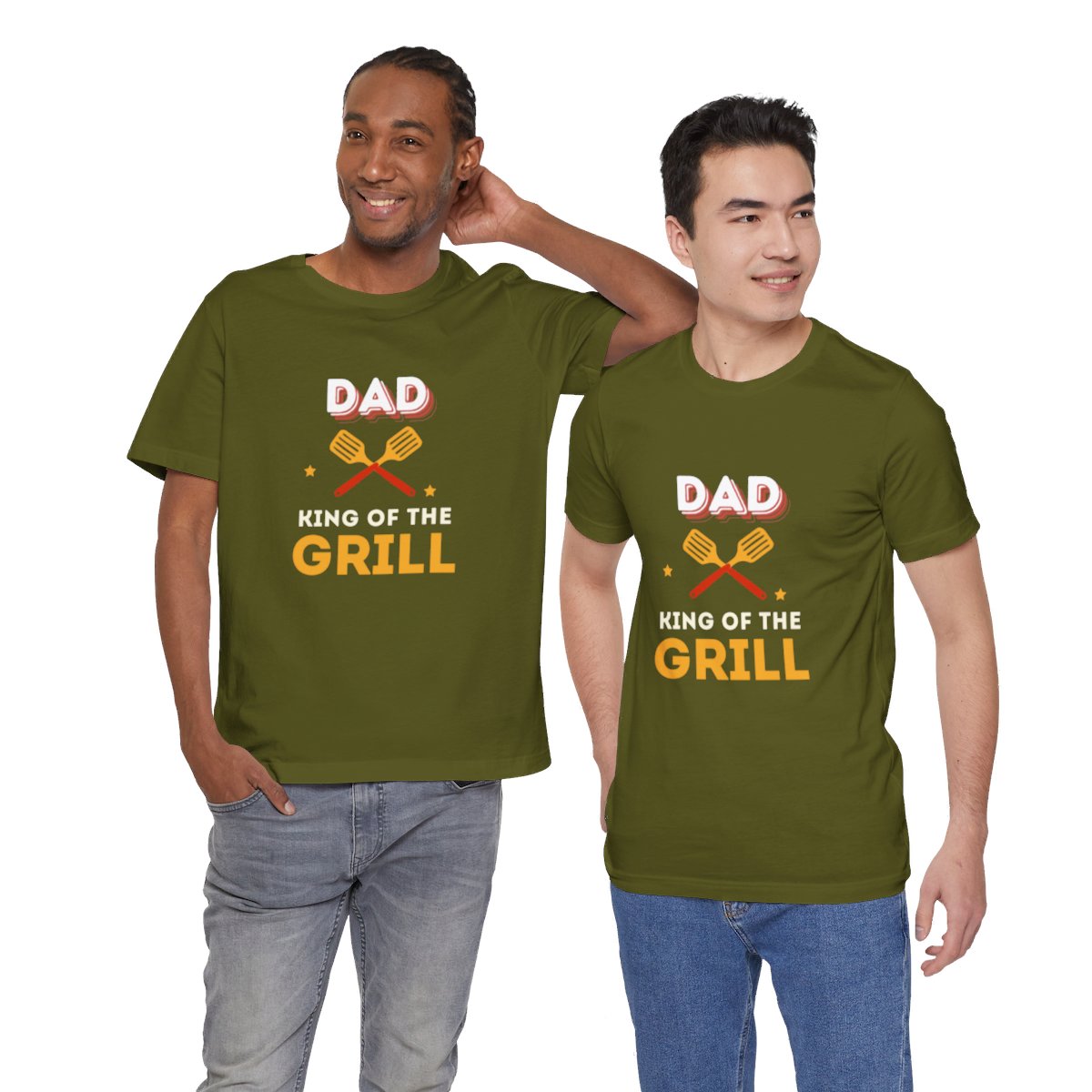Dad: King of The Grill: Unisex Jersey Short Sleeve Tee - Image 86