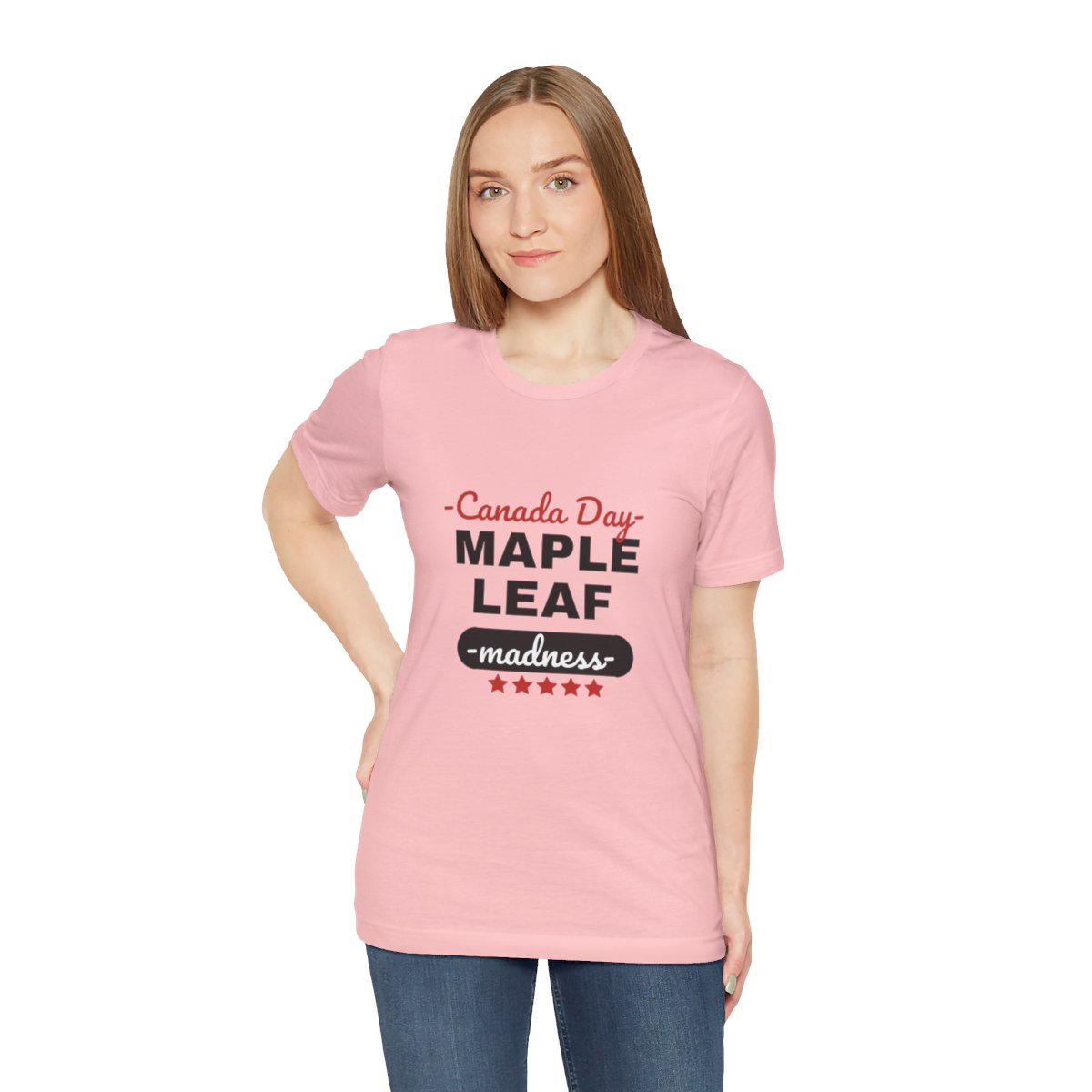 Canada Day: Maple Leaf Madness : Unisex Jersey Short Sleeve Tee - Image 100