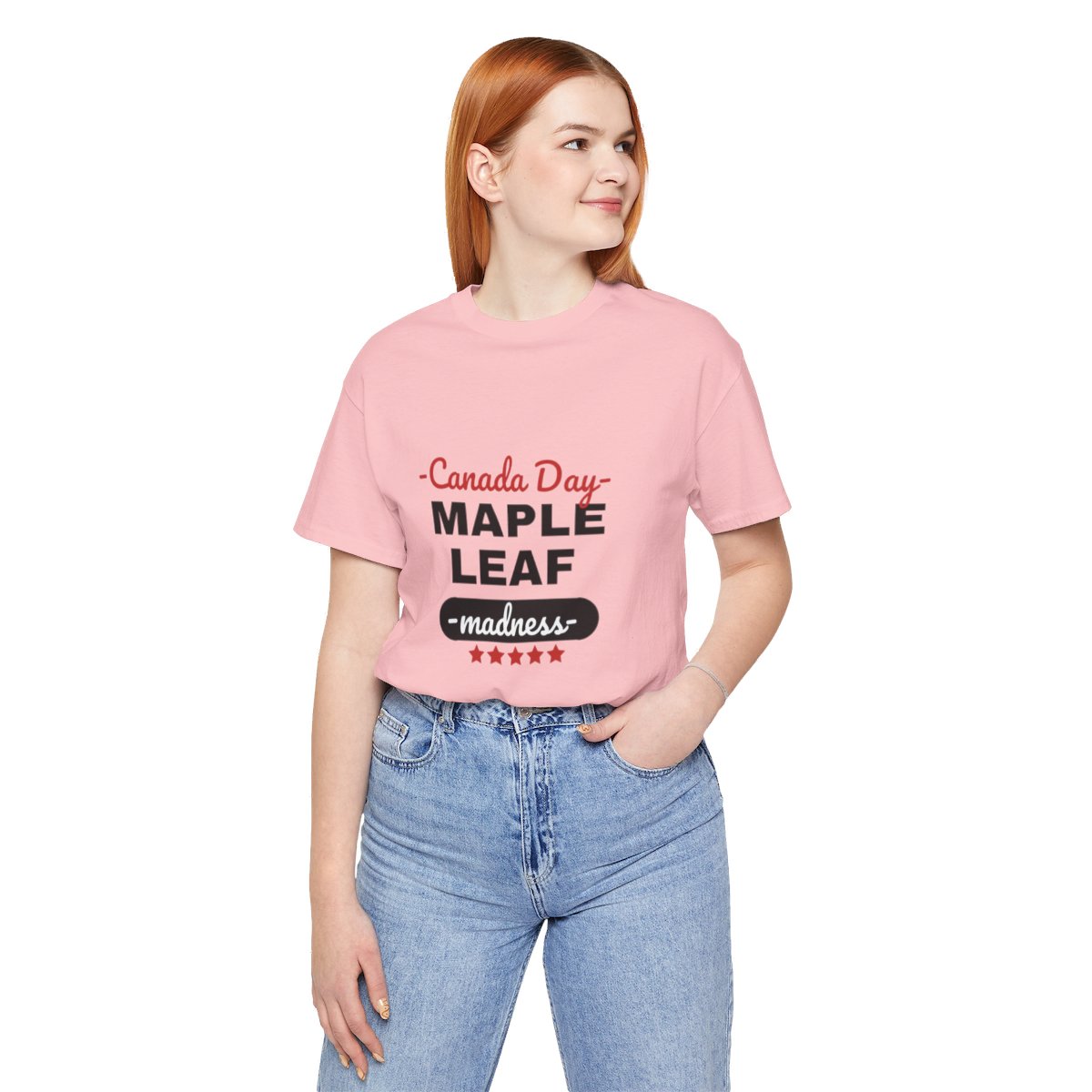 Canada Day: Maple Leaf Madness : Unisex Jersey Short Sleeve Tee - Image 105