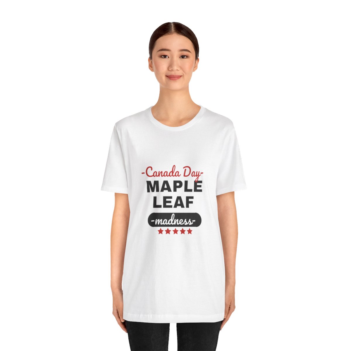 Canada Day: Maple Leaf Madness : Unisex Jersey Short Sleeve Tee - Image 12