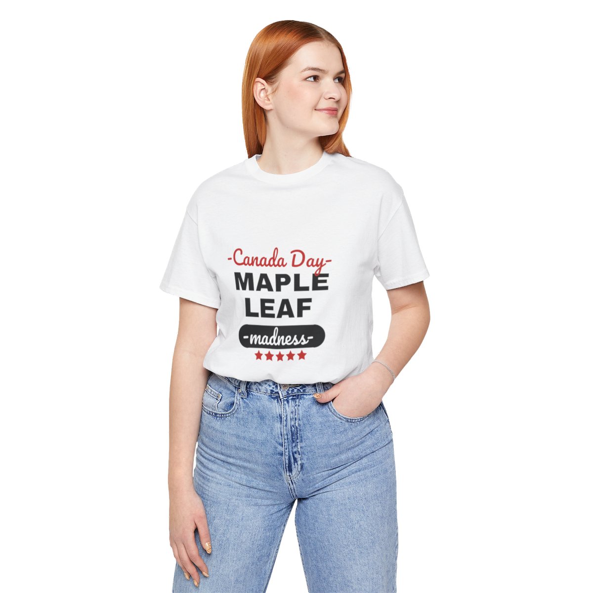 Canada Day: Maple Leaf Madness : Unisex Jersey Short Sleeve Tee - Image 18