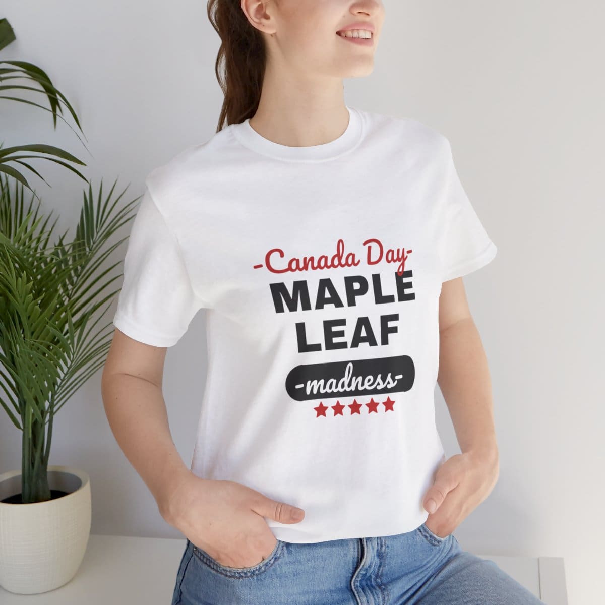 Canada Day: Maple Leaf Madness : Unisex Jersey Short Sleeve Tee - Image 24