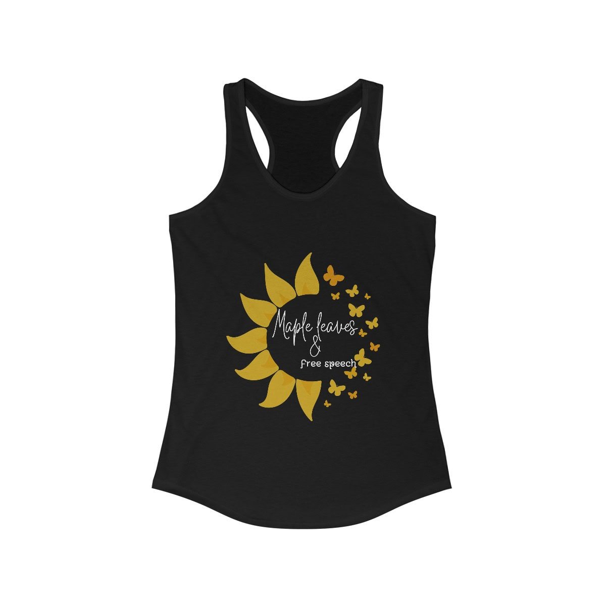 Maple Leaves & Free Speech : Women's Ideal Racerback Tank