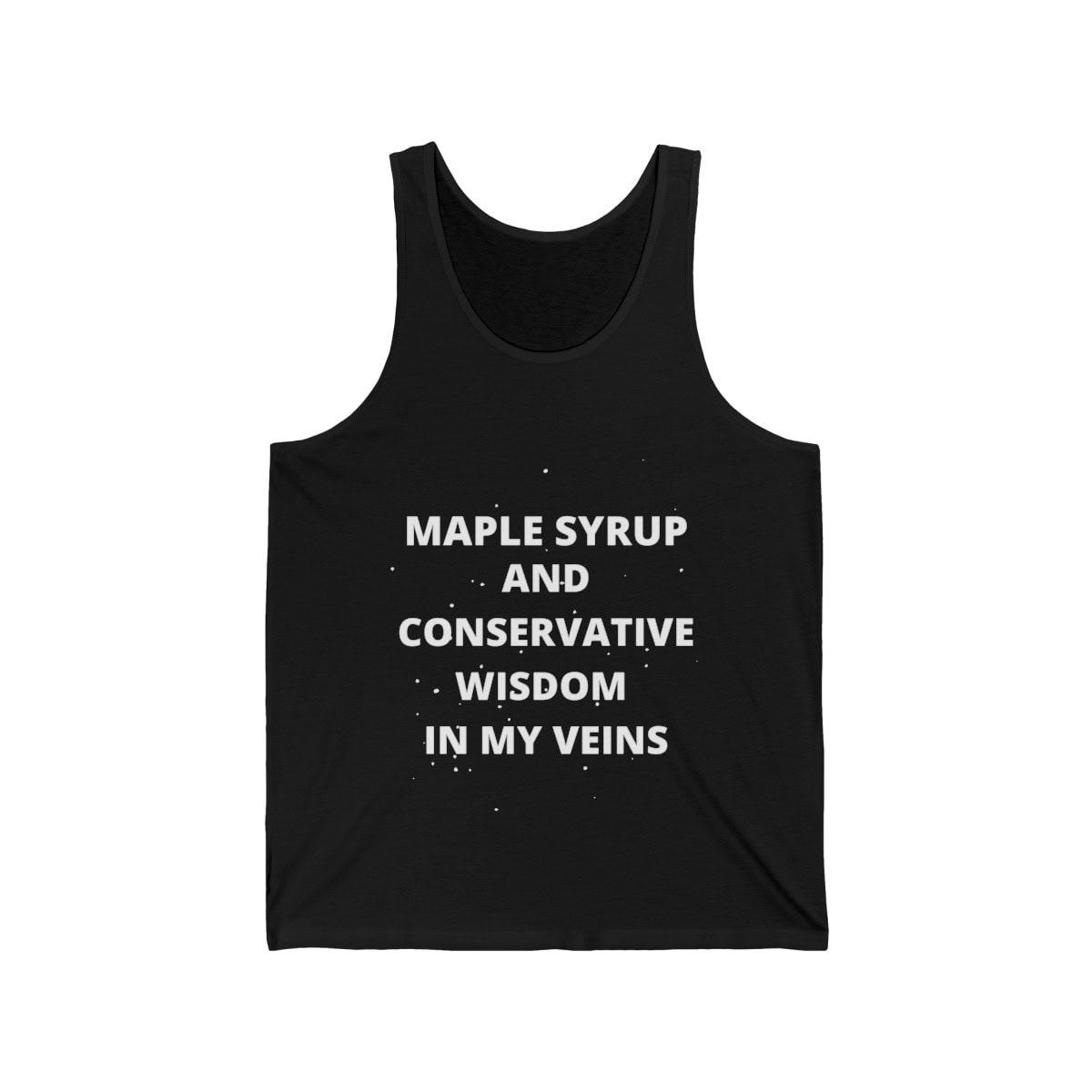 Maple Syrup & Conservative Wisdom in  My Vein: Unisex Jersey Tank - Image 2