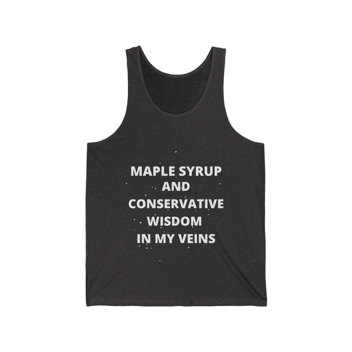 Maple Syrup & Conservative Wisdom in  My Vein: Unisex Jersey Tank - Image 3