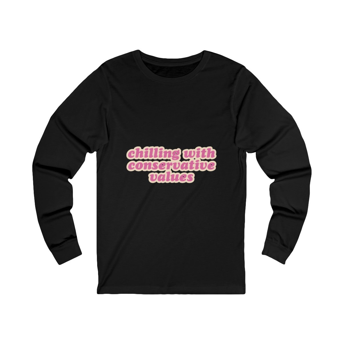 Chilling With Conservative Values: Unisex Jersey Long Sleeve Tee - Image 2