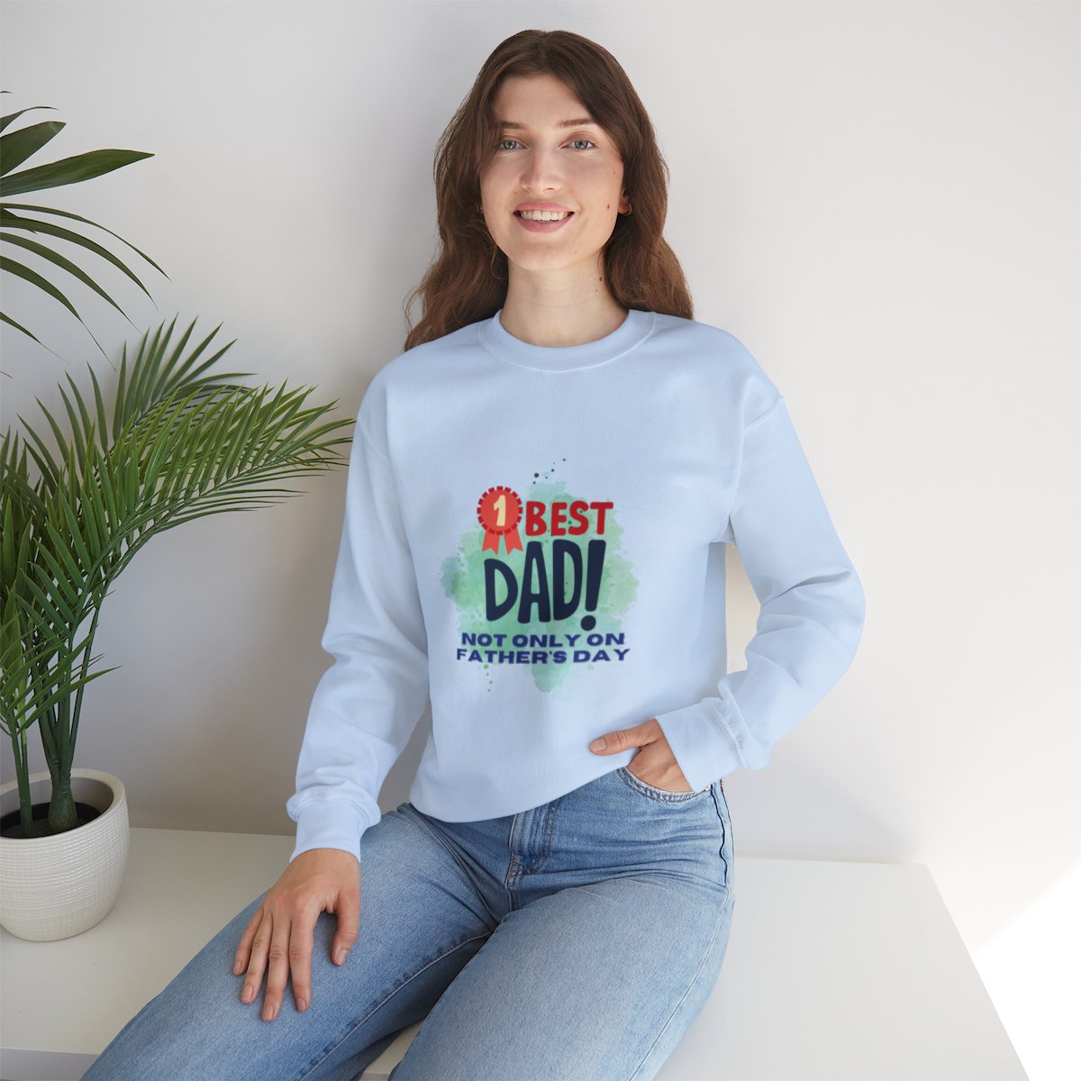 No. 1 Best Dad, Not Only On Father's Day: Unisex Heavy Blend™ Crewneck Sweatshirt - Image 34