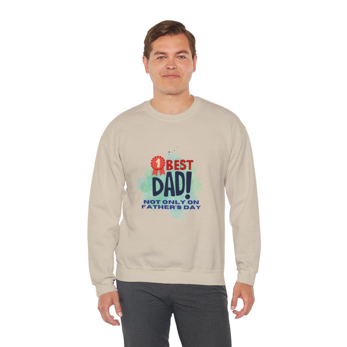 No. 1 Best Dad, Not Only On Father's Day: Unisex Heavy Blend™ Crewneck Sweatshirt - Image 29