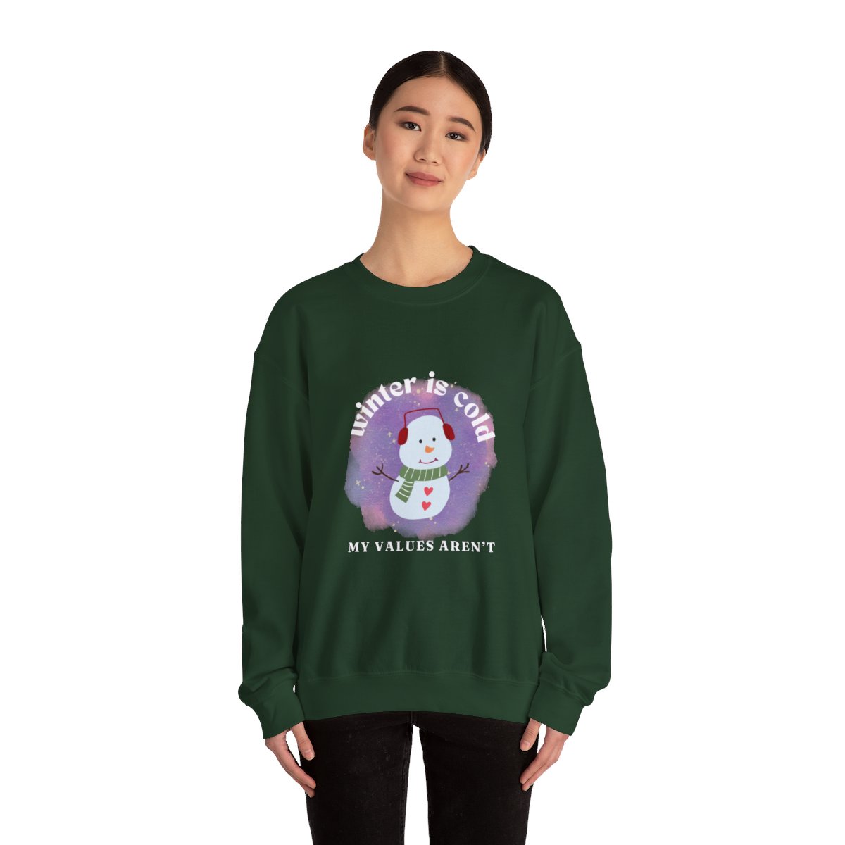 Winter is cold, my values aren't - Unisex Heavy Blend™ Crewneck Sweatshirt - Image 27