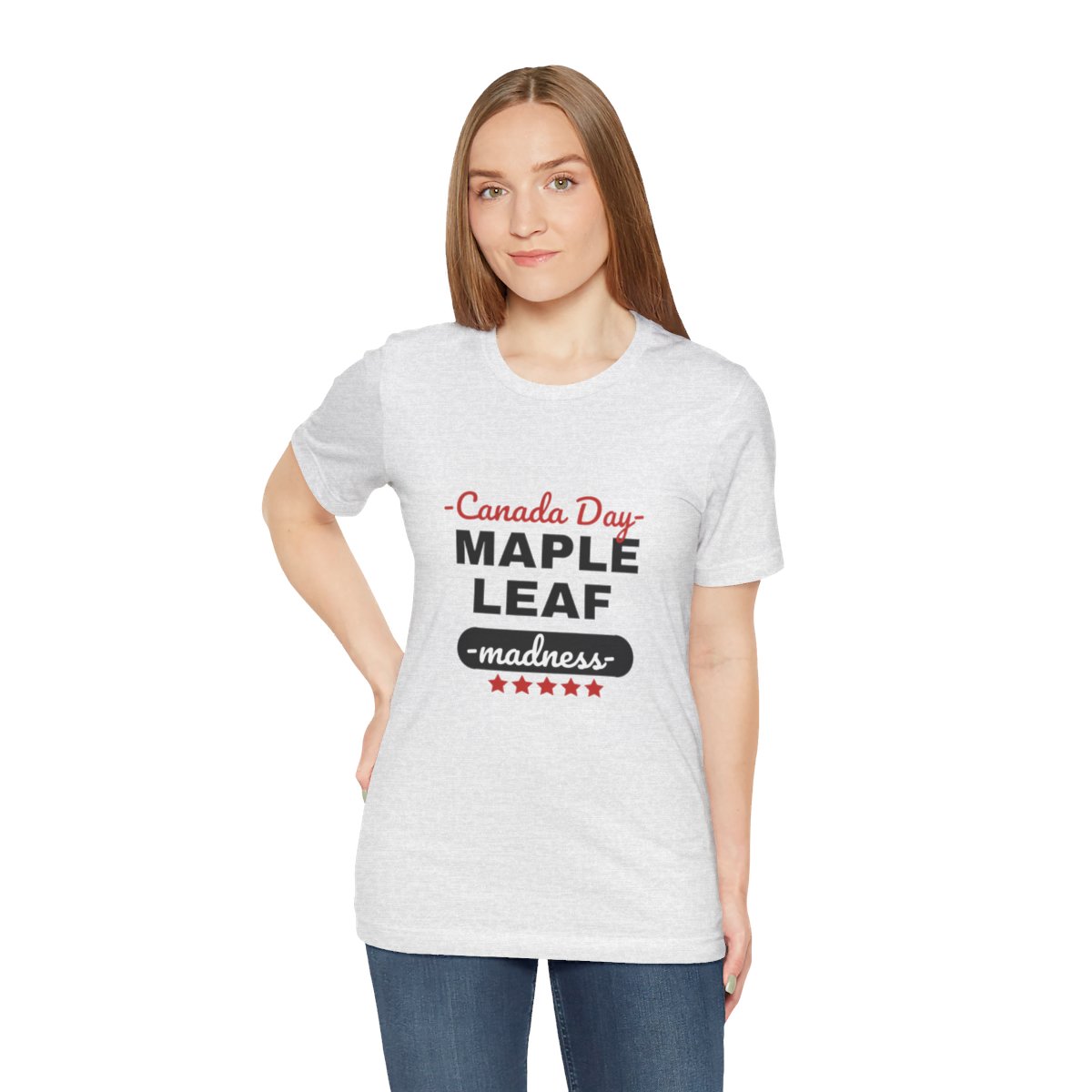 Canada Day: Maple Leaf Madness : Unisex Jersey Short Sleeve Tee - Image 42