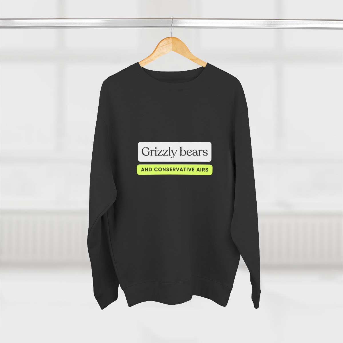Grizzly Bears & Conservative Airs: Unisex Crewneck Sweatshirt - Image 6