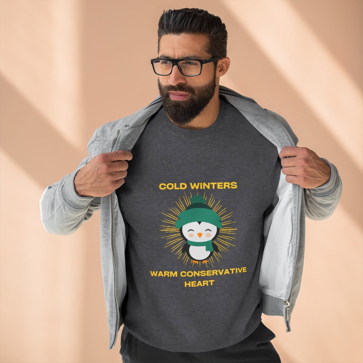 Cold Winters Warm Conservative Heart: Unisex Crewneck Sweatshirt - Image 9