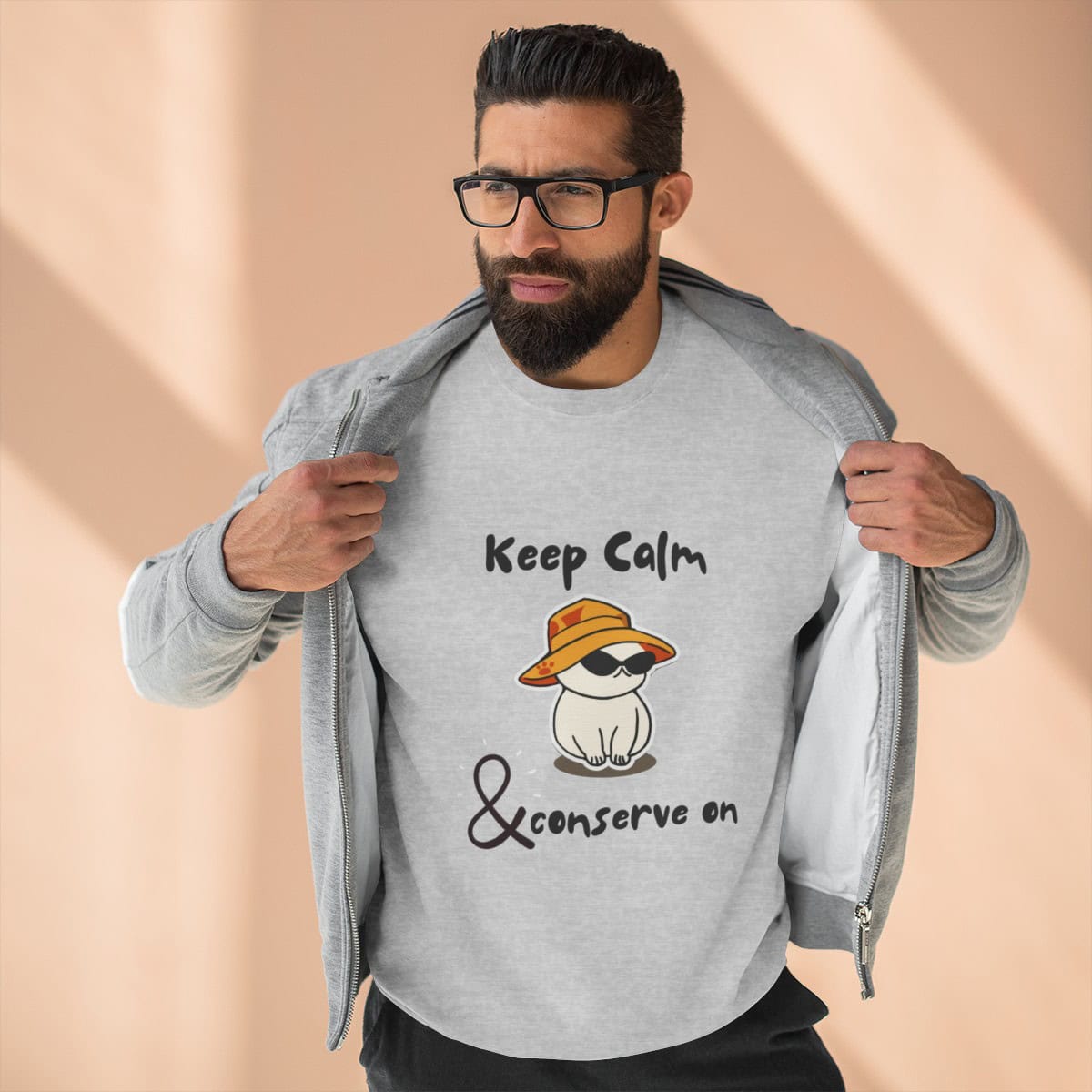 Keep Calm & Conserve On - Unisex Crewneck Sweatshirt 10 Keep Calm & Conserve On - Unisex Crewneck Sweatshirt - Image 10