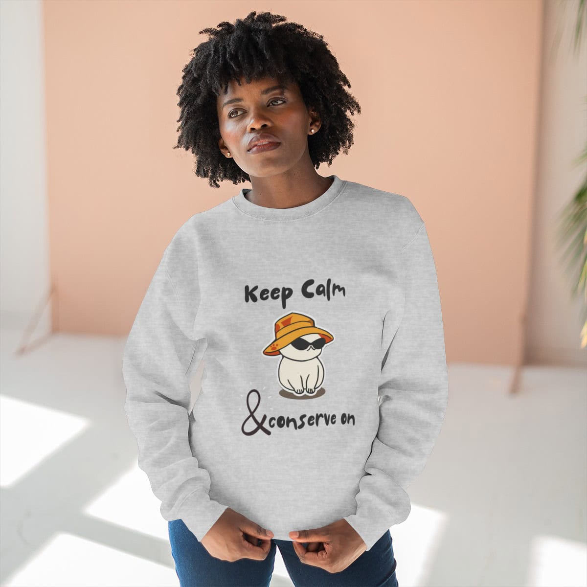 Keep Calm & Conserve On - Unisex Crewneck Sweatshirt 6 Keep Calm & Conserve On - Unisex Crewneck Sweatshirt - Image 6