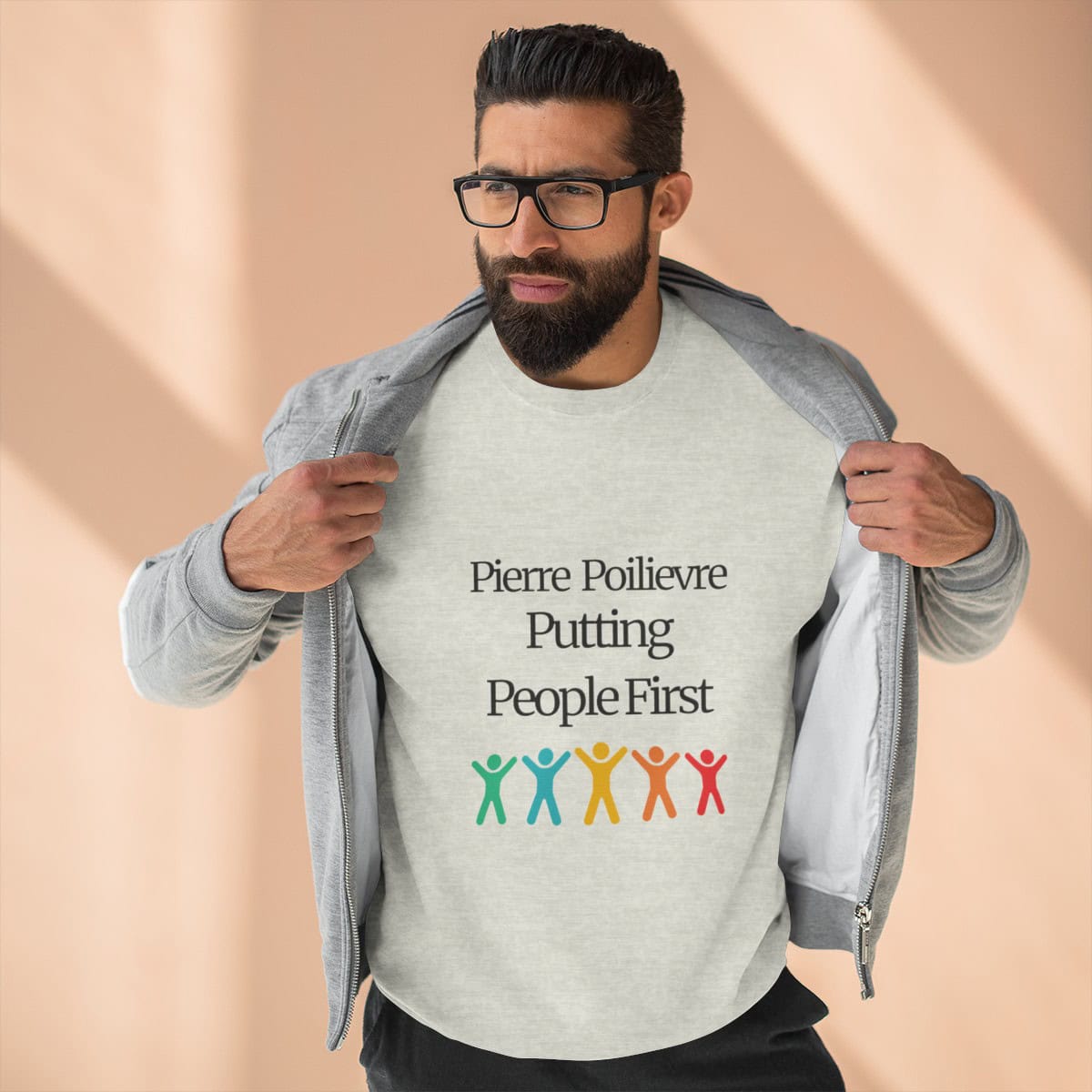 Pierre Poilievre, Putting People First - Unisex Crewneck Sweatshirt - Image 4