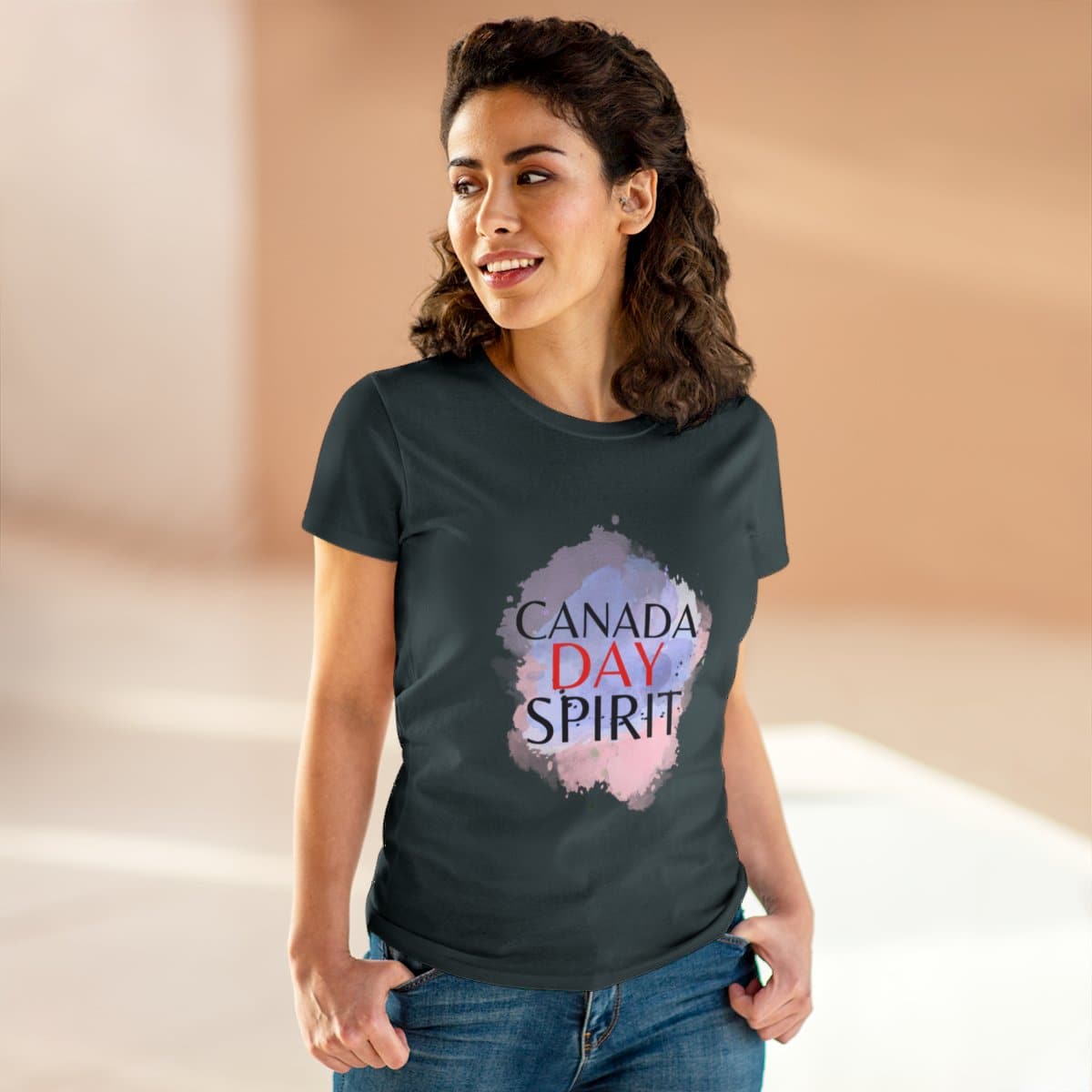 Canada Day Spirit: Women's Midweight Cotton Tee - Image 11