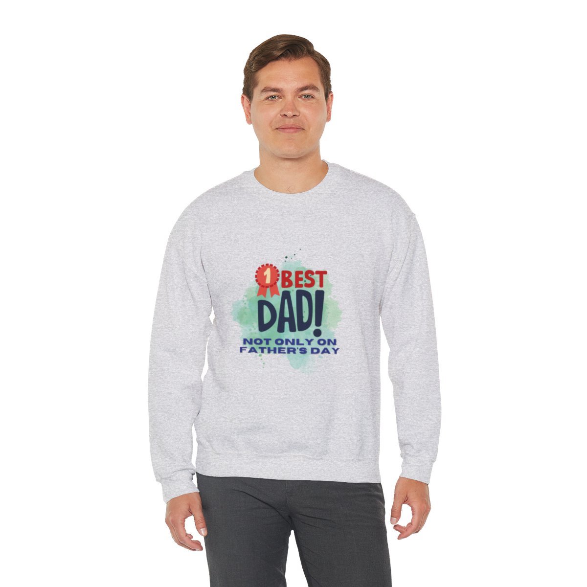 No. 1 Best Dad, Not Only On Father's Day: Unisex Heavy Blend™ Crewneck Sweatshirt - Image 18