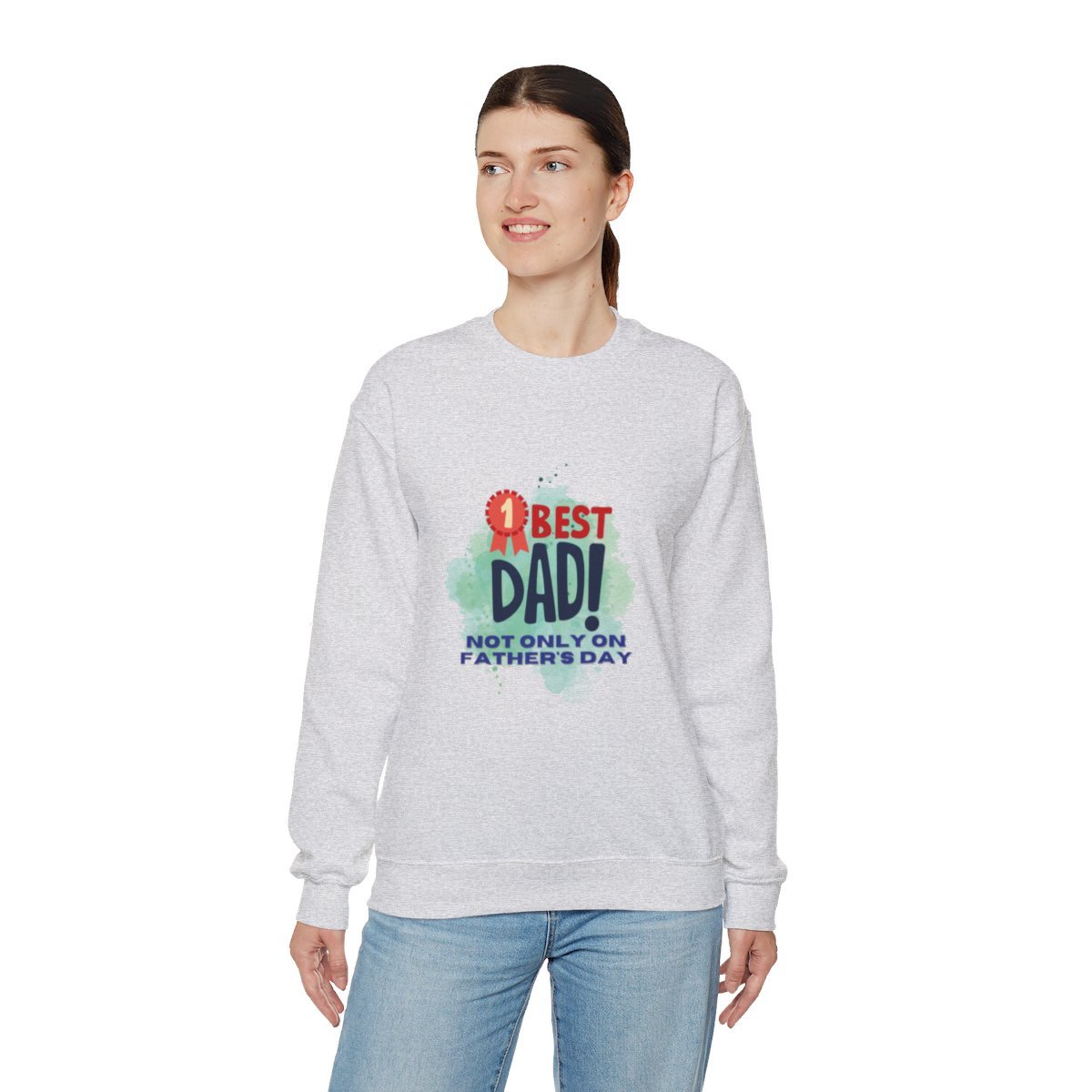 No. 1 Best Dad, Not Only On Father's Day: Unisex Heavy Blend™ Crewneck Sweatshirt - Image 20
